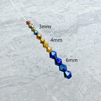 900pcs 6mm Crystal Beads Bicone Bracelet Bead Faceted Glass Beads for Jewelry Making DIY Necklace Earring Suncatcher Crafts (Metallic Colors) - size: 6mm