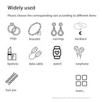 50PCS Transparent Jewelry Bags Square Clear Zipper Jewelry Pouches Earring Bracelet Storage Organizer (9 * 13cm 3.54"*5.11") - color: Clear - 3.54"×5.11"