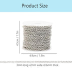 60 Feet Metal Iron Jewelry Chains 2 mm Bulk Gold and Silver Necklace Link Chains for Jewelry Making (Steel Color) - color: Steel color