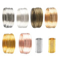 Durable Stainless Steel Jewelry Craft Wire - 500 Loops, 6 Colors Memory Beading Wire for DIY Necklace, Bracelet, Earring, Ring Making & Art Creations, 3 Yards per Roll
