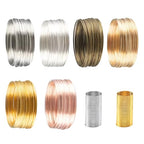 Durable Stainless Steel Jewelry Craft Wire - 500 Loops, 6 Colors Memory Beading Wire for DIY Necklace, Bracelet, Earring, Ring Making & Art Creations, 3 Yards per Roll