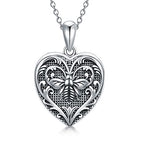 SOULMEET Personalized Silver Locket Necklace That Holds Pictures Photo Keep Someone Near to You, Memorial Custom Lockets Necklaces Letters Engraving for His Her - color: E-Bee-Black, style: Locket Necklace Only