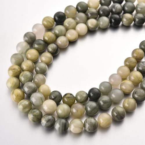 6mm Green Grass Jade Stone Beads Natural Crystal Gemstone Round Loose Beads for DIY Jewelry Making 15"/Strand - color: Green Grass Jade, size: 6mm
