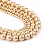 Stone Beads, 45pcs Matte Gold Hematite, 8mm Round Loose Beads for Jewelry Making, Bracelets, with Bag, String & Card - color: Matte Gold Hematite, size: 8mm
