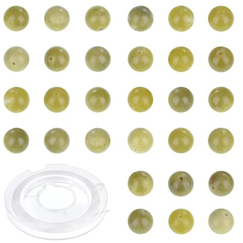 4mm 200pcs Natural Stone Round Beads Canadian Jade Genuine Stone Beading Loose Gemstone DIY Charm Smooth Beads for Bracelets Necklaces Earrings Hole Size 1mm (Canadian Jade 4mm) - color: Canadian Jade, size: 4mm
