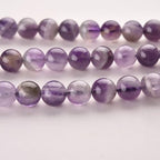 6mm Dreamy Amethyst Stone Beads Natural Crystal Gemstone Round Loose Beads for DIY Jewelry Making 15"/Strand - color: Dream Amethyst, size: 6mm