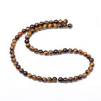 AD Beads Natural Gemstone Round Loose Beads 15" for Bracelet Necklace Earrings Jwelery Making Crafts DIY (4mm, Yellow Tiger Eye) - color: Yellow Tiger Eye, size: 4mm