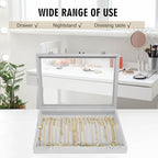 Siveit Necklace Organizer Box Premium 20 Hooks Velvet Necklace Display Jewelry Tray with Transparent Lid Jewelry Necklace Display Box for Necklace Pendants Suitable for Women and Girls (Grey) - color: Grey