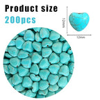 Turquoise Love Beads for Jewelry Making 200pcs 12mm Natural Semi-Precious Gemstone Loose Space Beads for Bracelets, Necklaces, Earring, DIY Handmade Crafts, Healing Stone Gifts, Garland Deco - color: Turquoise Heart 12mm