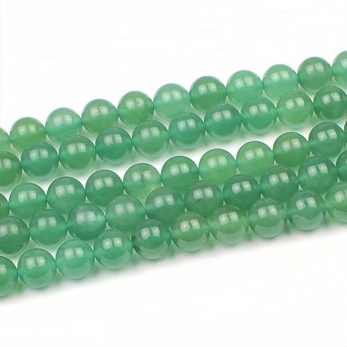 MJDCB Natural Stone Beads Green Aventurine Round Loose Beads for Jewelry Making DIY Bracelet Necklace (8mm) - color: Aventurine, size: 8mm
