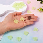 Crafans 100Pcs Frosted Acrylic Leaf Charms 24x22.5x3mm Transparent Plant Pendants Clear Autumn Maple Leaves Beads Charms for Jewelry Making (Lime Green) - color: Lime Green