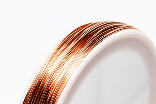 20 Gauge 1 Ounce (52.5FT) 99.9% Pure Copper Wire (Half Round) Dead Soft CDA #110 Made in USA by CRAFT WIRE - size: 20 Gauge, style: 1 Ounce