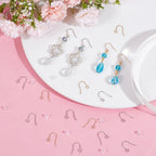 Beebeecraft 1 Box 200Pcs Earring Hooks 24K Gold Plated 316 Surgical Stainless Steel Ear Wires for DIY Jewelry Findings Jewelry Making