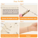 YOUBEIYEE 13 Feet Stainless Steel Jewelry Making Chains Rhombic Clover Link Chain for Women Necklace DIY Chains Bulk - color: Clover Rhombic Silver
