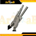 Bail Making Pliers with PVC Grip Handle | for Making S-Hooks, Ear Loops, Jump Loops, Bail, and More - German Stainless Steel ((J3) 5,7,10mm Loops) - size: (J3) 5,7,10mm Loops