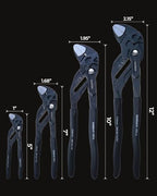 toolant 5-Inch Pocket Adjustable Plier Wrench, Zinc Phosphate CR-V Steel with Smooth Parallel Jaws and Pouch – Compact Portable Wrench for Plumbing, Nuts, Auto & Home Repairs - size: 5inch