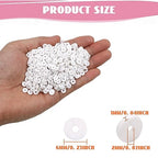 2000Pcs White Clay Beads Polymer Clay Spacer Beads Flat Beads 6mm Round Heishi Vinyl Beads for DIY Craft Gift Adults Bracelets Necklace Jewelry Making Earring Accessories (White) - color: White