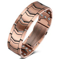Jecanori Pure Copper Bracelet for Men, 3X Strength Magnetic Bracelets with 3800 Gauss Magnets, Adjustable Mens Copper Bracelet with Premium Fold-Over Clasp - style: Arrows