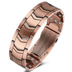 Jecanori Pure Copper Bracelet for Men, 3X Strength Magnetic Bracelets with 3800 Gauss Magnets, Adjustable Mens Copper Bracelet with Premium Fold-Over Clasp - style: Arrows