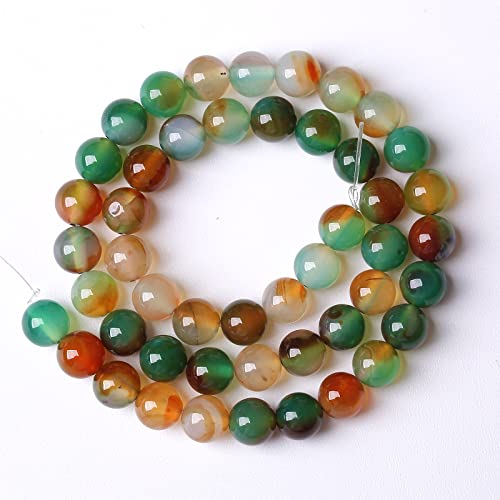 8mm 45pcs Natural Peacock Agates Beads for Jewelry Making Semi Precious Loose Gemstones Beads DIY Bracelet Necklace 15" 1 Strand - color: Peacock Agate, size: 8mm