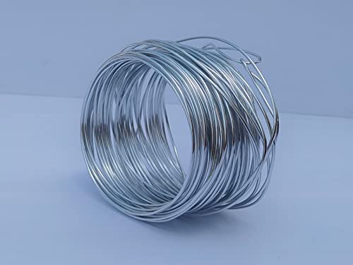 15 Gauge Anodized Aluminum Wire 49 Feet for Jewelry Making Craft DIY（1.5mm,Silver,41501） - color: Silver, size: 15 Gauge