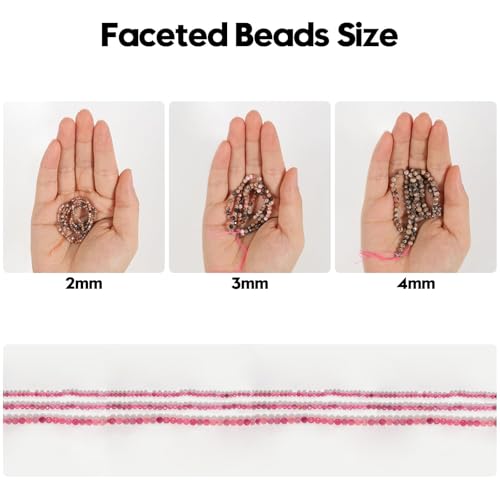 Song Xi 120pcs 3mm Natural Blackpoint Moonstone Gemstone Beads Faceted Round Loose Stone Beads for Jewelry Making (1 Strand) - color: Blackpoint Moonstone, size: 2.8-3.3mm