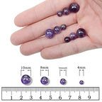AD Beads Natural Gemstone Round Loose Beads 15" for Bracelet Necklace Earrings Jwelery Making Crafts DIY (4mm, Purple Amethyst) - color: Purple Amethyst, size: 4mm