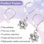 12 Pcs Leverback Earring Hooks, Stainless Steel Clasp Hoops, Hypoallergenic Dangles Earring Hooks, French Ear Wire Findings for Women, DIY Crafts, Jewelry Making (Silver) - color: Silver 12pcs