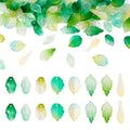Beadthoven 90pcs Green Leaf Lampwork Glass Beads, Gradient Color Flower Petal Leaves Charms Top Drilled Tiny Leaf Crystal Beads Spacers for Jewelry Making Bracelets Earrings Necklaces DIY Crafts - color: Gradient-9 Styles