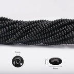 2 Strands (300PCs) Natural Black Obsidian Rondelle Beads, 2 * 4mm Gemstone Loose Spacer Abacus Disk Beads for DIY Bracelet Necklace Earrings Jewelry Making, Craft Supplies Beading Kit - color: Black Obsidian, size: 2*4MM
