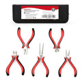 Mini Pliers Set 5 PCS Jewelry Plier Includes Long Nose,Wire Plier,pointed nose, Pliers with Grip Cutting Tools Set for DIY & Jewelry Making Supplies Repair