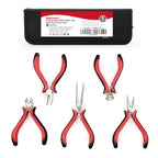 Mini Pliers Set 5 PCS Jewelry Plier Includes Long Nose,Wire Plier,pointed nose, Pliers with Grip Cutting Tools Set for DIY & Jewelry Making Supplies Repair