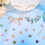 Acejoz 150 Pcs Ocean Beach Sea Charms for Jewelry Making and Bracelets, Assorted Summer Sea Shell Charms Bulk for Earring Necklace Bracelet Jewelry Making and Crafting