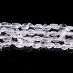 HAAMIIQII Natural Clear Quartz White Crystal Pebble Stone 5-8mm Small Irregular Freeform Tumbled Loose Gemstone Beads for Jewelry Making Strand 15 Inch (45-50pcs) - color: Clear Crystal Quartz