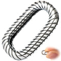 Pndeyo 925 Sterling Silver Oval Jewelry Clasps, Hypoallergenic Necklace Enhancer Shortener, Spring Bail Clasp Rings Connector for Bracelet Anklet Jewelry Making- Black - color: Black-1pc-0.46"×0.26"