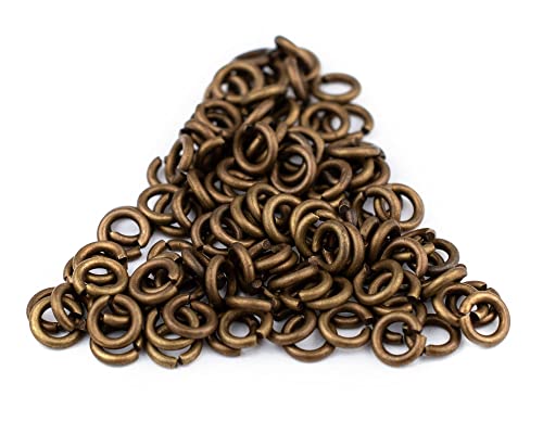 The Bead Chest Bronze 4mm Round Open Jump Rings, Pack of 100 - color: Bronze, size: 4mm