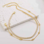RLMOON Gold Silver Anklets for Women CZ Ankle Bracelet 14K Gold Plated Waterproof Layered Stackable Tennis Dot Chain Anklet Trendy Summer Beach Foot Jewelry - color: D-CZ Tennis Anklet-Gold