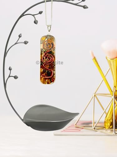 Crystal Necklace Pendant for Women Men - Orgone Necklace Pendant of Healing Crystal for Protection-Spiritual Jewelry - color: Tigers Eye