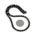 6mm Black Spinel Faceted Gemstone Round Loose Beads Strand 15.5-16" DIY Jewelry Making - color: Black Spinel