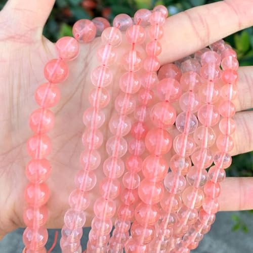 90pcs Synthetic Red Cherry Quartz Healing Gemstone 4mm (0.16 inch) Small Round Beads Gem Stone Spacer for Craft Jewelry Making GF26-4 - color: Lab Created Cherry Quartz, size: 4mm (90pcs/1 Strand)