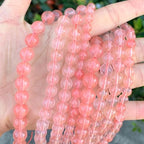 90pcs Synthetic Red Cherry Quartz Healing Gemstone 4mm (0.16 inch) Small Round Beads Gem Stone Spacer for Craft Jewelry Making GF26-4 - color: Lab Created Cherry Quartz, size: 4mm (90pcs/1 Strand)