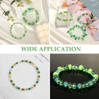 1000pcs Glass Beads for Jewelry Making Colorful Rainbow Craft Crystal Beads with Loose Beads Sparkly Beads for DIY Necklace Bracelet Earring(Green) - color: Green