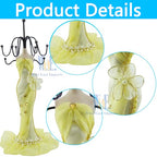 2 PCS Set Jewlery Display Shoe Ring Holder - Mannequin Necklace Display Bracelet Orgaziner (Yell) - color: Yell