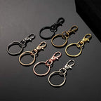 Hotop 100 Pieces Swivel Clasps Set 50 Piece Lanyard Snap Hooks with 50 Piece Key Chain Rings, Lobster Keychain Clip Hooks Lobster Claw Clasps for Keychain Jewelry DIY (Multicolored)