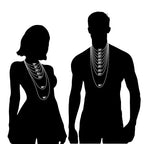 Square Rolo Chain Necklace Stainless Steel Round Box Necklace for Men Women/2mm-7mm/16Inch-36Inch - color: Stainless Steel-Black, size: 20 Inches, style: 2 mm width
