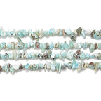 PLTbeads 5-8mm Natral Healing Gemstone Waist Bracelets Necklace Kit Irregular Stone DIY Crafts Design Jewelry Making 1 Strand per Bag Approxi 34 inch (Larimar Chips) - color: Larimar Chips