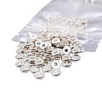 INSPIRELLE 100pcs Heishi Beads 6mm Long-Lasting Disc Brass Rondelle Spacer Beads Silver Plated Flat Round Shape Jewelry Metal Spacers for Bracelet Necklace Jewelry Making - color: Silver, size: 6mm