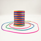 2 mm 330 Feet Satin Nylon Cord String for Jewelry Making Bracelet Necklaces Beading Thread Rattail Macrame Kumihimo Chinese Knot Craft - size: Rainbow