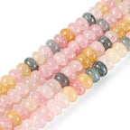 Rondelle Glass Beads About 155~159pcs/strand Imitation Gemstones Loose Spacer Beads for Jewelry Making Bracelet Necklace Earring DIY Crafts, 8x5mm, Pink - color: Pink