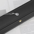KUKUVR 2 Pieces Necklace Pendant Gift Box, PU Leather Jewellry Chain Holder Case for Wedding Day Birthday Anniversary Ceremony for Women (Black) - color: Black